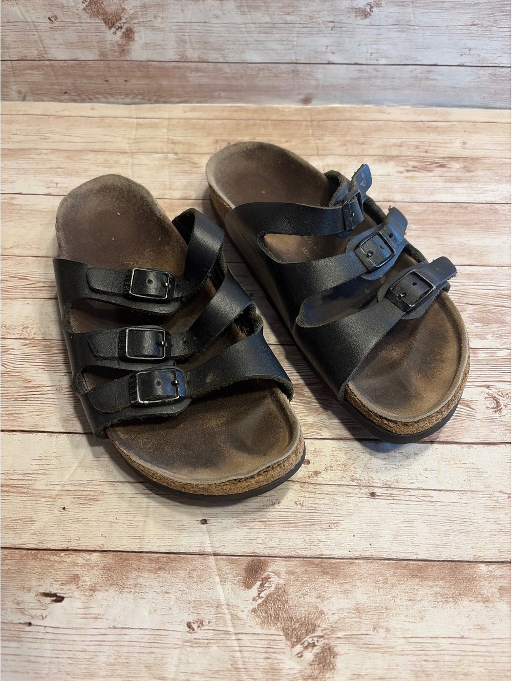 Birkenstock Black 35 L4 Florida Slide Sandals